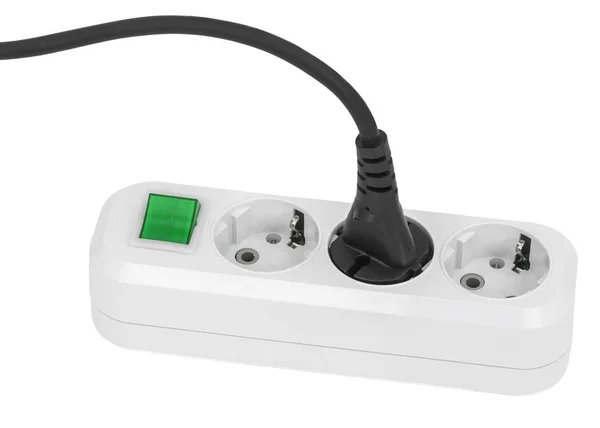 Witte Elektrische Splitter Met Groene Switching Voor Voor Gelijktijdige Omschakeling — Stockfoto