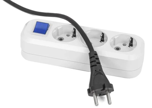 Witte Elektrische Splitter Met Blauwe Switching Voor Voor Gelijktijdige Omschakeling — Stockfoto