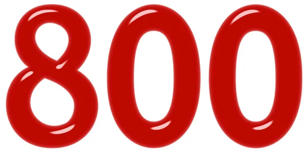Liczebnik 800 Osiemset Izolowana Białym Tle Render — Zdjęcie stockowe