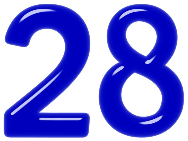 Numeral Twenty Eighte Isolated White Background Render — Stock Photo, Image