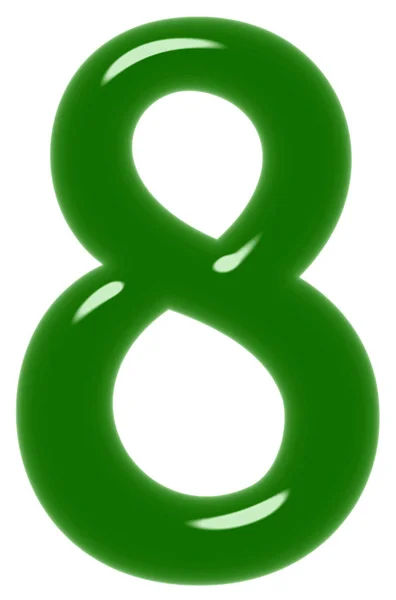 Numeral Oito Isolado Fundo Branco Renderização — Fotografia de Stock