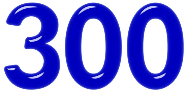 Numeral 300 Three Hundred Isolated White Background Render — Stock Photo, Image