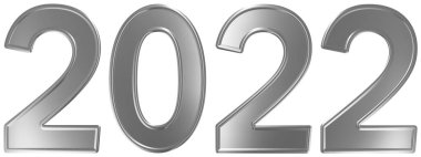 2022 yazıt, beyaz arka plan üzerinde 3d render izole