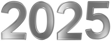 2025 yazıt, beyaz arka plan üzerinde 3d render izole