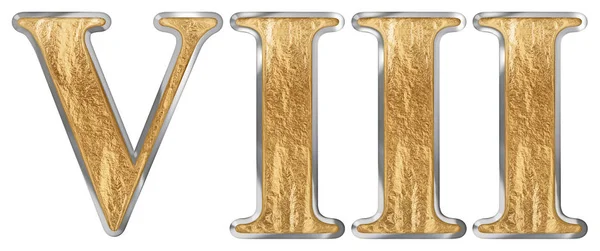 Viii Римської Цифри Октябристів Вісім Ізольовані Білому Тлі Візуалізації — стокове фото