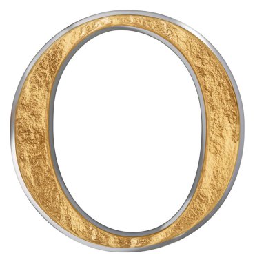 Büyük harf harf O, beyaz, 3d izole render