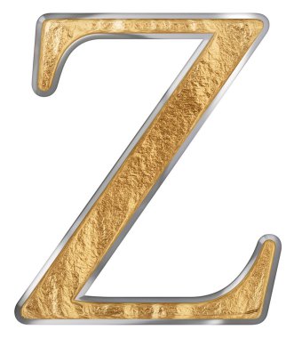 Büyük harf Z, beyaz, 3d izole render