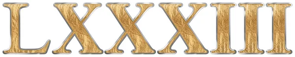Ρωμαϊκό Αριθμητικό Lxxxiii Tres Octoginta Ογδόντα Τρία Απομονώνονται Λευκό Φόντο — Φωτογραφία Αρχείου