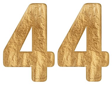 Beyaz arka plan üzerinde 3d render izole rakamı 44, kırk dört,