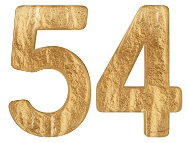 Beyaz arka plan üzerinde 3d render izole rakamı 54, elli dört,