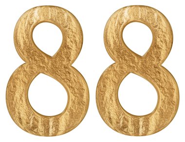 Beyaz arka plan üzerinde 3d render izole rakamı 88, seksen sekiz,