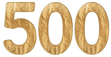 Beyaz arka plan üzerinde 3d render izole rakamı 500, 500,