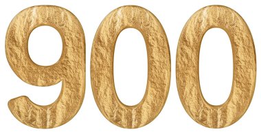 Beyaz arka plan üzerinde 3d render izole rakamı 900, dokuz yüz,