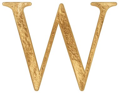 Büyük harf W, beyaz, 3d izole render