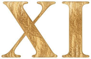 Romen rakamı XI, undecim, 11, onbir, beyaz arka plan üzerinde 3d render izole