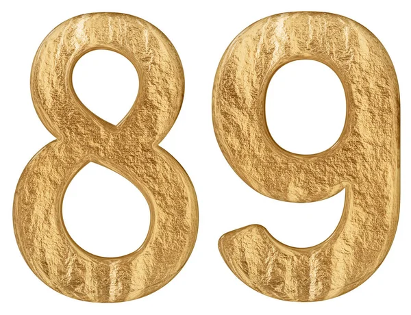 Beyaz arka plan üzerinde 3d render izole rakamı 89, seksen dokuz,