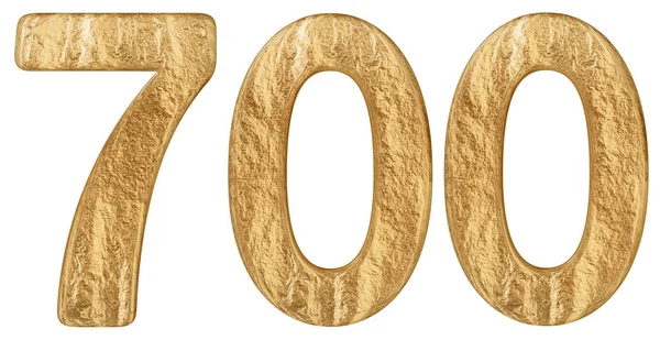 Beyaz arka plan üzerinde 3d render izole rakamı 700, yedi yüz,