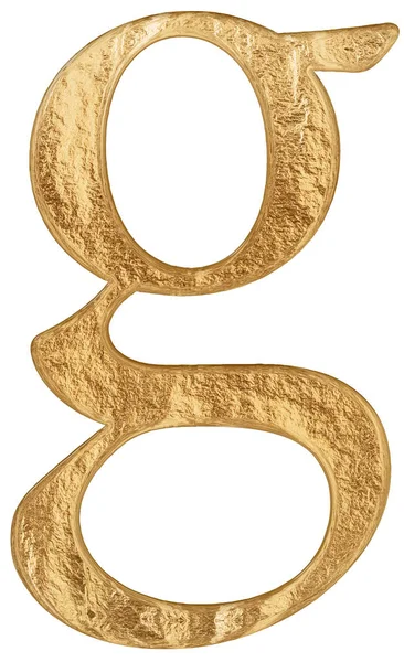 Küçük harf g, beyaz, 3d izole render