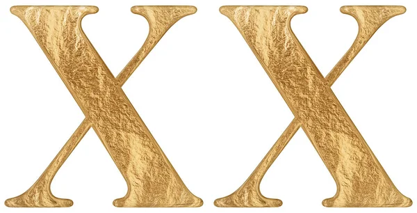 Romen rakamı Xx, viginti, 20, yirmi, beyaz arka plan üzerinde 3d render izole