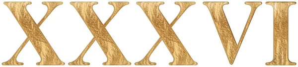 Römische Zahl Xxxvi Sex Triginta Sechsunddreißig Isoliert Auf Weißem Hintergrund — Stockfoto