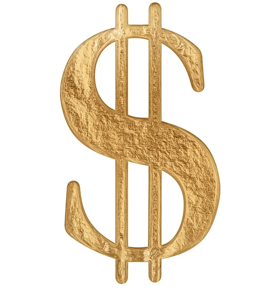 Dollar Symbol Isolated White Background Rende — Stock Photo, Image