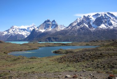 Torres del Paine Milli Parkı Patagonya '. Şili