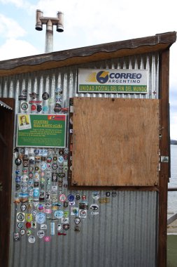 Ushuaia, Arjantin 02 Kasım 2018: Post Office dünya Ushuaia'nın en güney. Arjantin