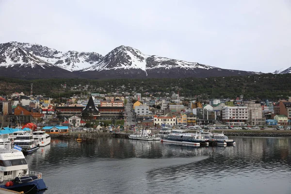 Ushuaia Argentyna Listopada 2018 Port Ushuaia Stolica Prowincji Tierra Del — Zdjęcie stockowe