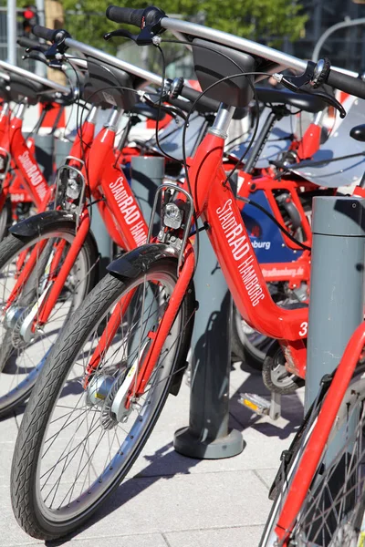 Hamburg Tyskland Maj 2019 City Bike Rental Station Hamburg Tyskland — Stockfoto