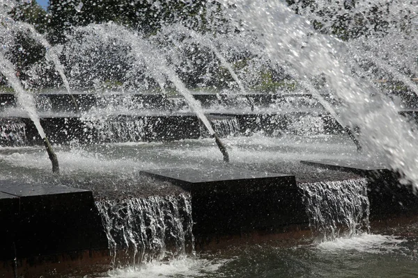 Fontaine Dans Parc Public Planten Blomen Hambourg Allemagne — Photo