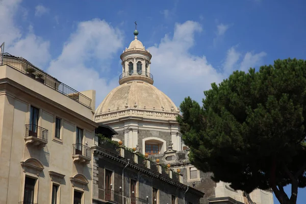 Kostel Badia Sant Agata Catánii Sicílie Itálie — Stock fotografie