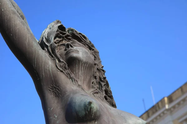 Старая Бронзовая Статуя Катании Сицилии Италия — стоковое фото