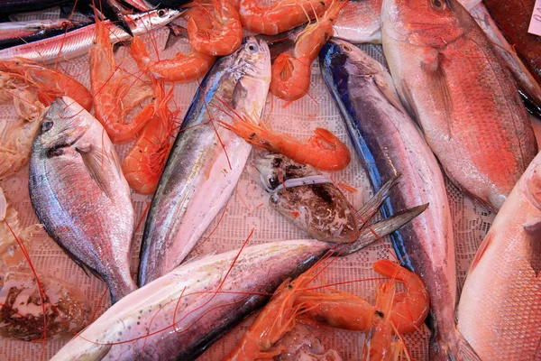 Der Berühmte Fischmarkt Catania Sizilien Italien — Stockfoto