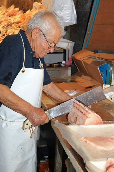 Catane Italie Août 2017 Célèbre Marché Aux Poissons Catane Sicile — Photo