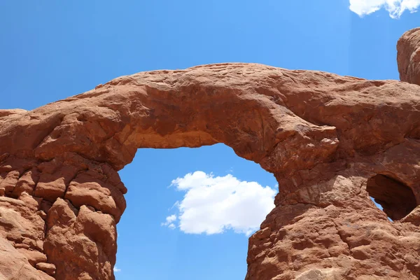 Arco Torreta Parque Nacional Arches Utah Estados Unidos — Foto de Stock