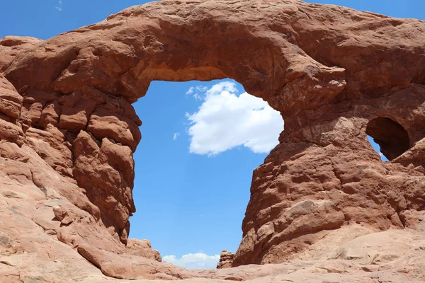 Arc Tourelle Dans Parc National Des Arches Dans Utah États — Photo