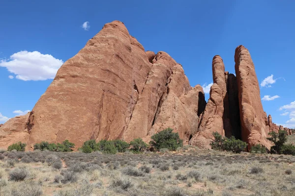 Rozbitá Oblouková Stezka Národním Parku Oblouků Utah Usa — Stock fotografie