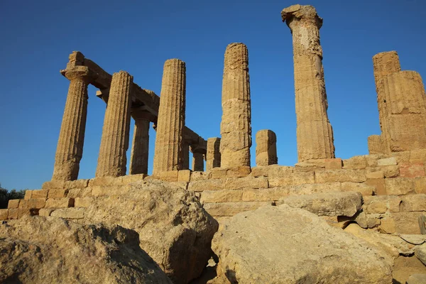 Agrigento Tapınaklar Vadisi Nde Juno Tapınağı Sicilya — Stok fotoğraf