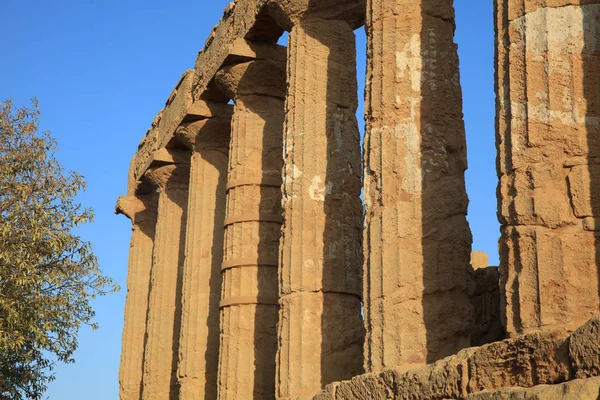 Chrám Juna Údolí Chrámů Agrigentu Sicílie — Stock fotografie