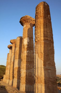 Agrigento Tapınaklar Vadisi'nde Juno Tapınağı. Sicilya