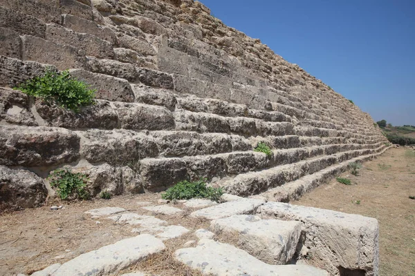 ทางเข าของ Acropolis สวนโบราณคด Selinunte ตาล — ภาพถ่ายสต็อก