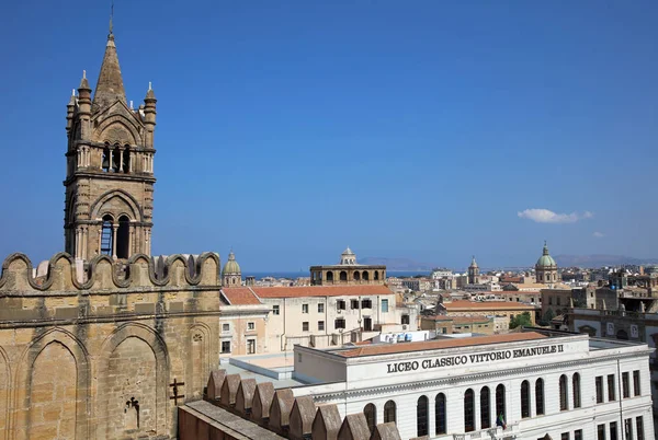 Palermo Sicília Itália Agosto 2017 Vista Topo Catedral Palermo Sicília — Fotografia de Stock