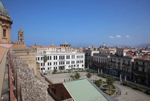 Palermo Sicília Itália Agosto 2017 Vista Topo Catedral Palermo Sicília — Fotografia de Stock