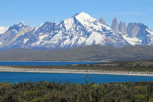 Cordillera Paine Parque Nacional Torres Del Paine Patagonia Chile — Foto de Stock