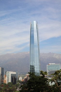 Santiago de Chile, Şili 26 Ekim 2018: Santiago de Chile'ye bakış. Şili. Güney Amerika