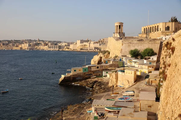 Valletta Malta Agosto 2019 Valletta Grand Harbor Site Com Barcos — Fotografia de Stock