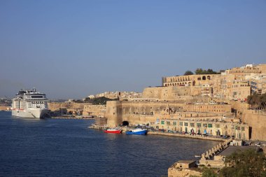 Valletta, Malta - 14 Ağustos 2019: Valletta'daki 