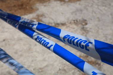 Msida, Malta 18 Ağustos 2019: Msida'da Bir Polis Arabası İşareti, Valletta'nın yanındaki şehir. Malta