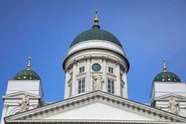 Şehir merkezindeki Helsinki Katedrali. Helsinki. Finlandiya