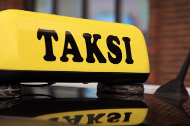 Finlandiya 'nın başkenti Helsinki' de taksi.